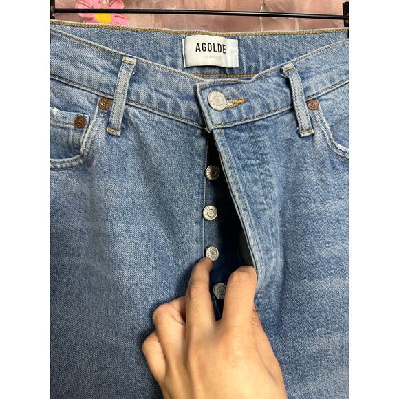 Agolde Nico Slim Straight Leg Jeans Size 28 AD093D-1255 - Picture 6 of 12